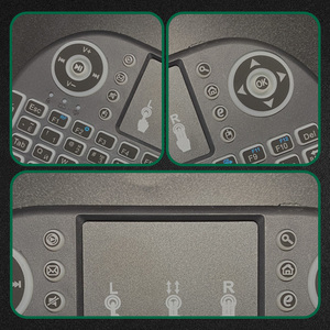 Precio al por mayor de fábrica I8 Mini teclado inalámbrico 7 colores Teclado retroiluminado 2,4G Touchpad Teclado de mano para PC Android TV Box - Product Image 5