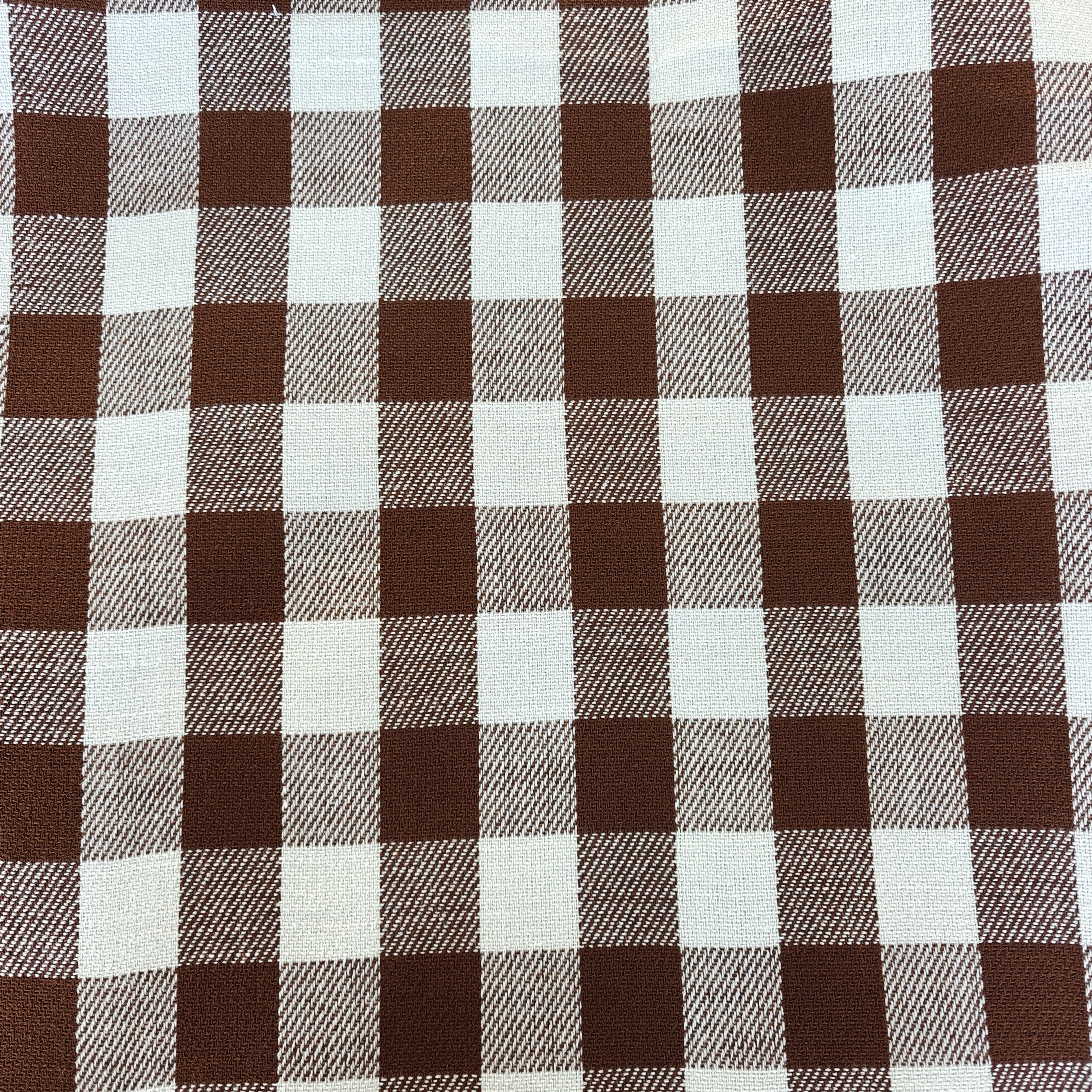 Brown and white checkered