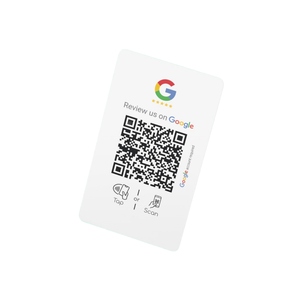 <strong>QR</strong> <strong>Code</strong> Digital Business Card Programmable PVC Plastic Custom NFC Google Review Cards - Product Image 1