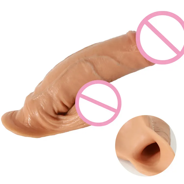 Giocattoli del sesso del pene del pene del cazzo maschile riutilizzabile del preservativo della manica dell'ingrandimento del pene