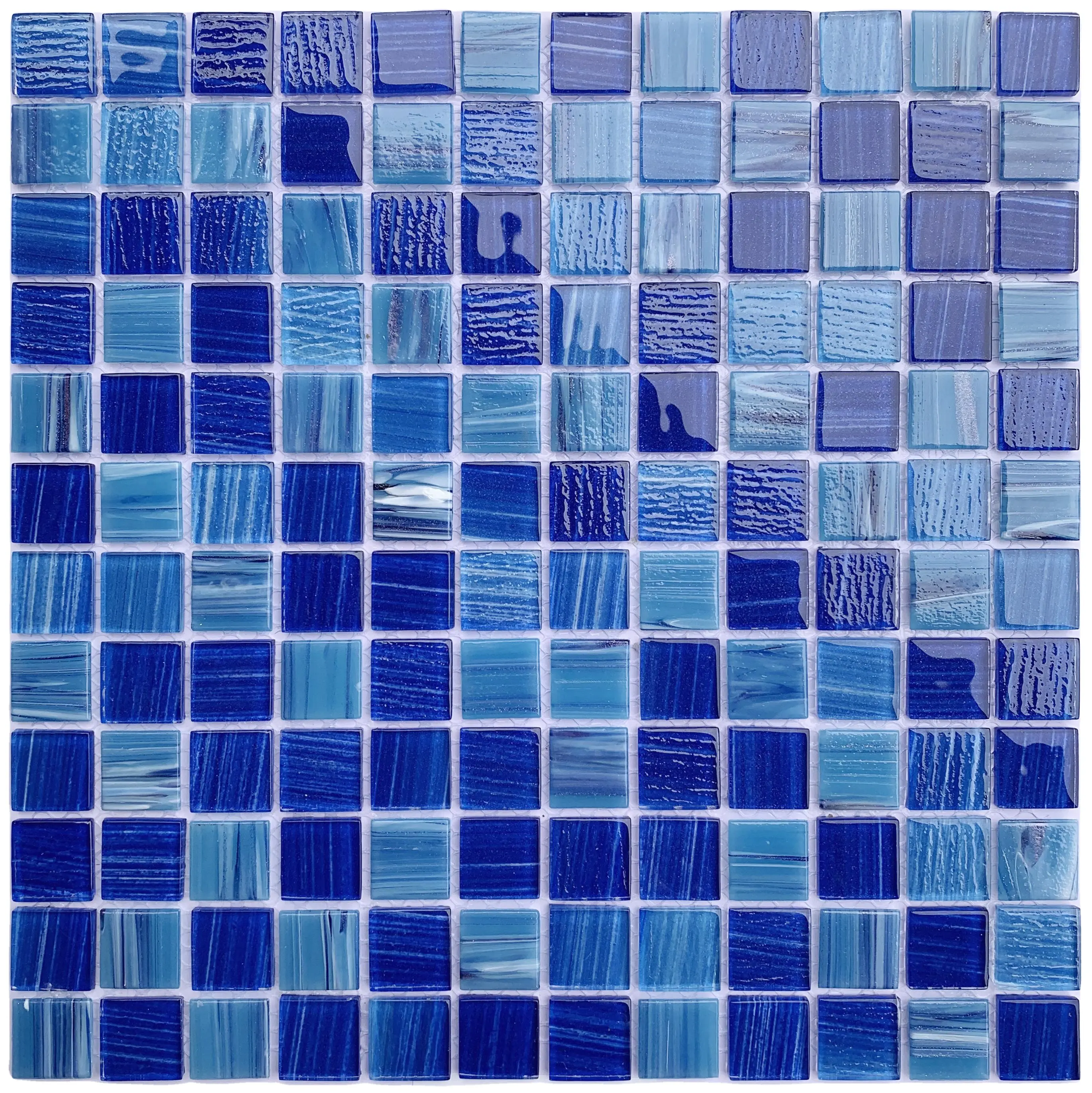 プールモザイク浴室用青色ホットメルトモザイクタイル