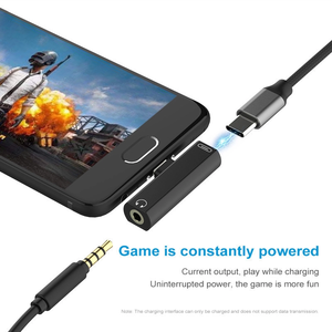 2-in-1タイプ<span class=keywords><strong>C</strong></span>スプリッターオーディオAux 3.5mm充電器アダプターUSB充電機能Samsung Huawei iOSデバイスに対応 - Product Image 5