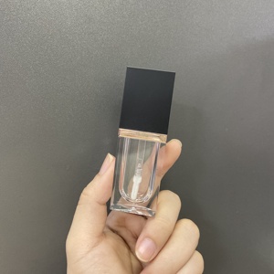 5.7 ml rettangolo nero opaco vuoto lip gloss contenitori tubo trasparente lipgloss imballaggio personalizzato private label con la spazzola - Product Image 3