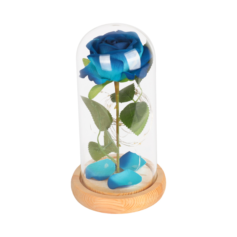 Base naturelle rose bleue avec des lumières