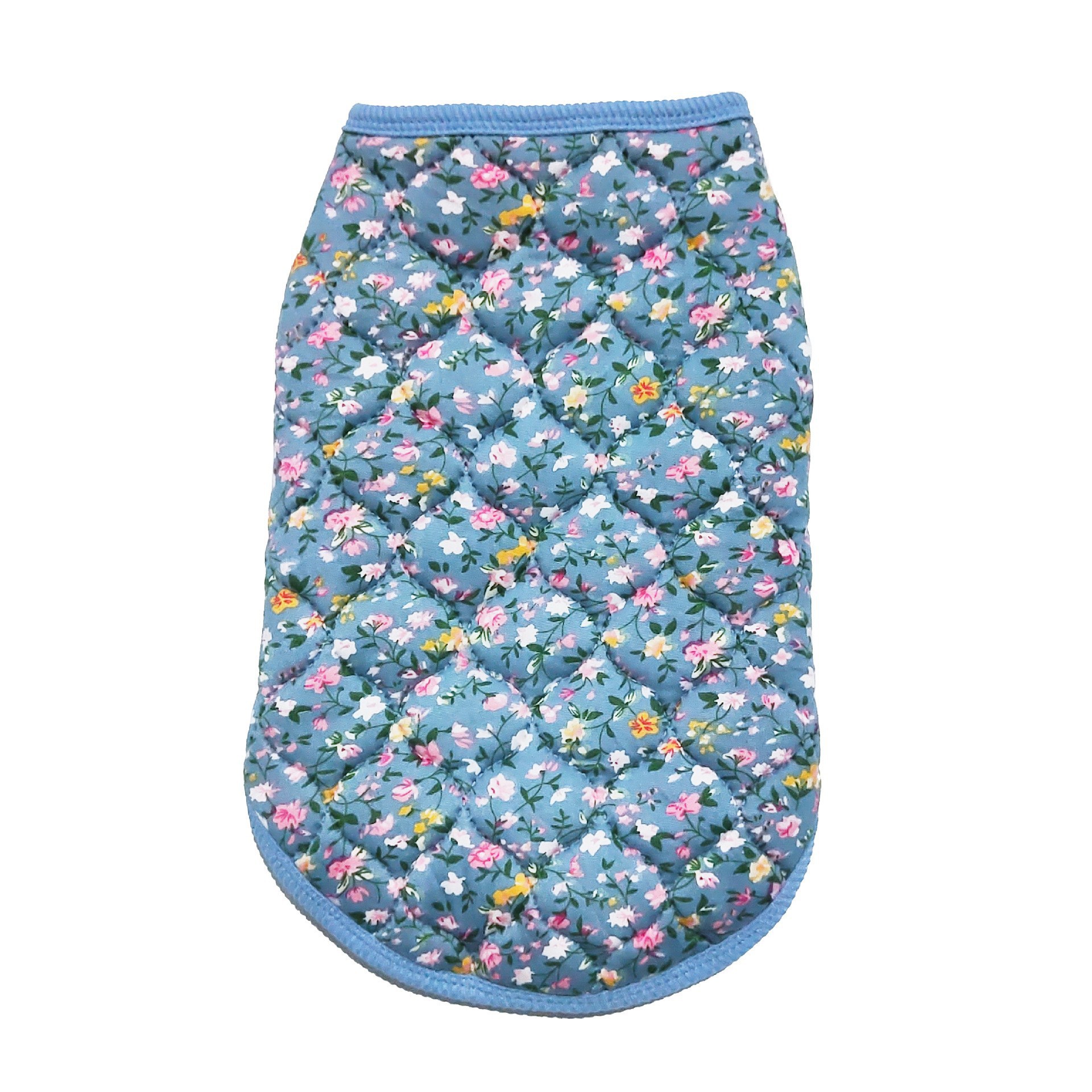 Motif floral bleu