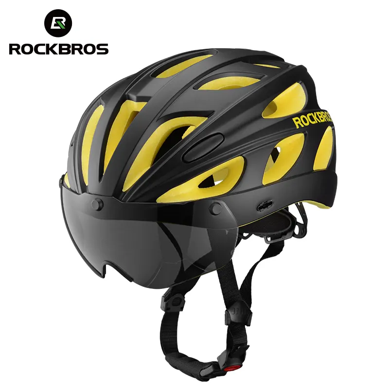 ROCKBROS Wholesale Bicycle Parts Mountain Bike Cycling Helmet with Polarized Goggle