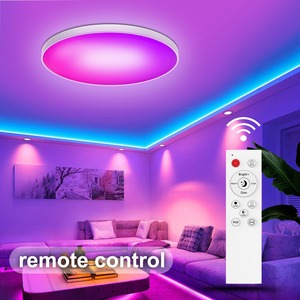 WIFI akıllı fikstür 24W RGBCW renkli yuvarlak dim ses uzaktan kumanda LED tavan ışık - Product Image 5