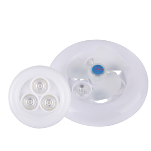 พัดลมเพดาน36W/28 + 28W สไตล์ใหม่พร้อมไฟ LED สปอตไลท์สวิตช์ติดผนังควบคุมพัดลมหลากสีหลอดไฟจานบินไฟ - Product Image 1