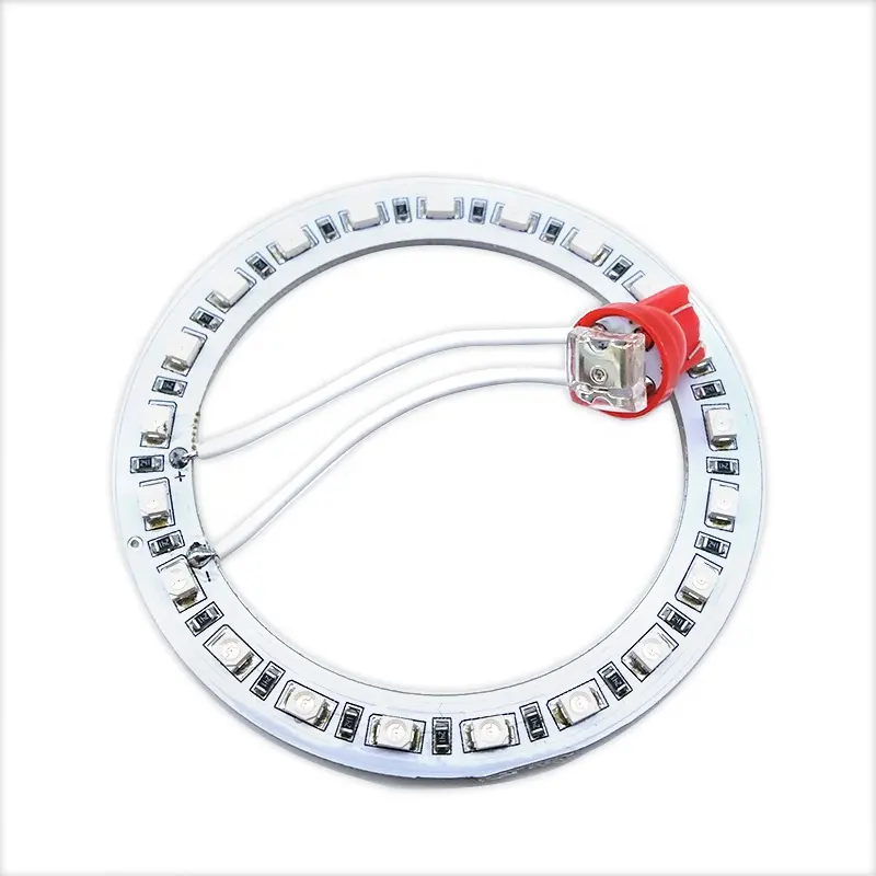 Autodragons sin parpadeo 6,3 V AC T10 194 diámetro 68MM ajustable de doble cara blanco frío y Rojo 29 LED Pinball Pop anillos de parachoques