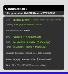 2024 neue i7-12700/13700 32 1t ssd High-End-Designer <span class=keywords><strong>Computer</strong></span> Host Video bearbeitung dedizierte Grafikkarte t1000/A2000 Desktop-PC