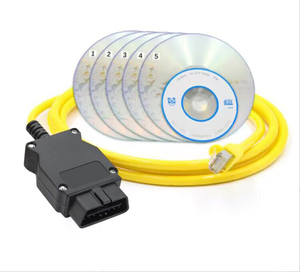 Langlebiger LT005 für die Programmierung von Einzel modulen oder verstecktes ENET-Datenkabel OBD II 16-poliger RJ45-Stecker mit 6 CD