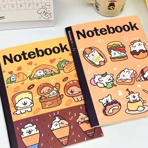 小さな赤い本のかわいい学生B5ノートハードカバー印刷されたスパイラル耐久性のある宿題の本並みページ同じライン子犬シリーズ - Product Image 1