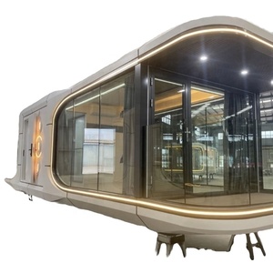 Modern 38 metrekare lüks mobil uzay kapsülü ev balkon ile prefabrik Hebei Hangfa yeşil çelik otel ikamet - Product Image 2