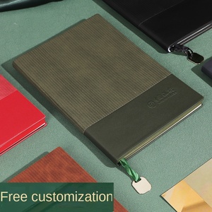 Cuaderno de cuero A5 de tapa dura con encuadernación térmica de alto valor para estudiantes, Bloc de notas creativo con impresión de logotipo personalizable - Product Image 2