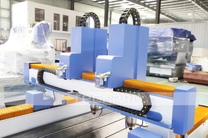 Máquina de corte de piedra multifuncional, máquina enrutadora CNC de piedra de doble cabezal 3D de 4 ejes rotativa 1325 - Product Image 5