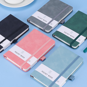 Venda quente Estudante Memo Couro Portátil Bolso Colorido Elástico Strap Carregando Notebook Material De Papel Por Atacado