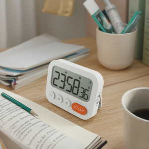 Grande rettangolo LCD Digital Count up Timer da cucina moderno Mini sveglia Stop strumento di cottura orologio che appare in stile Design comune - Product Image 3