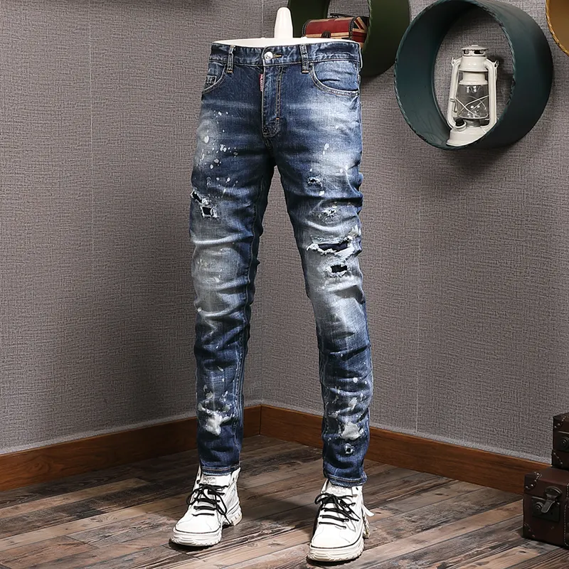Người Đàn Ông Của Jeans Đàn Hồi Cổ Điển Rửa Cao Cấp Jeans Các Nhà Sản Xuất Trực Tiếp Bán Buôn