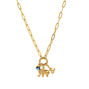 Make Your Own Necklaces Stainless Steel <strong>Zirconia</strong> 12 Zodiac Signs Birthstone Diy Sun Elephant Horse Charm Necklaces for Women