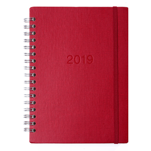 Logo stampato personalizzato bobina rilegatura a spirale data settimanale Notebook a spirale copertina in pelle griglia punteggiata - Product Image 2