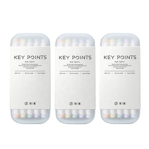 5pcs Key Point Dual Side Pastel <strong>Highlighter</strong> Marker with <strong>Chisel</strong> and Fine <strong>Tip</strong> for DIY Journal - Product Image 6