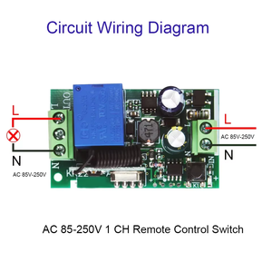 Drahtloser 433-MHz-Fernbedienungsschalter 220V 10A 1CH Relais empfänger modul HF-Relais sender mit 433-MHz-Fernbedienung