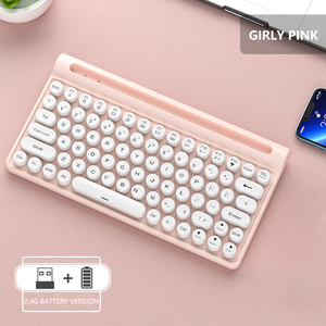Juego de ratón y teclado inalámbricos de 2,4G, teclado de membrana de 78 teclas, recargable, silencioso, adecuado para teclado de juegos en casa