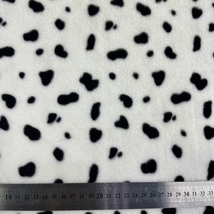 100% Low Pile Animal Print Fake Minky Fur <strong>5mm</strong> Super Soft Fur Fabric for Stuffed Toy Soft Toy - Product Image 2