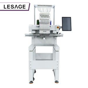Lesage programable 1 cabeza computadora ropa plana 15 agujas 3D patrón gorra sombrero máquina de bordado para la venta - Product Image 1