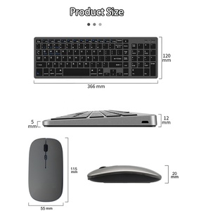 Wireless <strong>Keyboard</strong> <strong>and</strong> <strong>Mouse</strong> Combo Bluetooths Rechargeable Full Size <strong>Multi</strong>-Device (BT 5.0+3.0+2.4G) for Mac OS/iOS/Wins/Android - Product Image 6