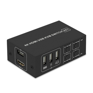 4端口KVM开关HDMI兼容USB高质量热键HDMI开关电弧提取器4K 30用于桌面控制器 - Product Image 1