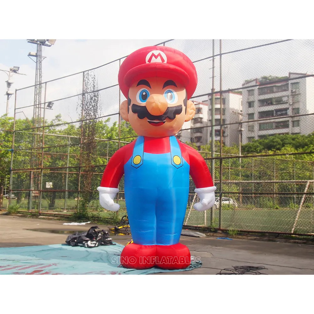 5 mètres de haut publicité grand super mario gonflable pour la promotion de l'usine gonflable de Guangzhou