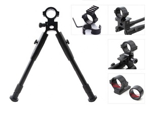 Tactical Plain End Folding <strong>Bipod</strong> Swivel <strong>Mount</strong> <strong>Bipod</strong> Adjustable 3 6 9 Inch with Double Lock Universal Barrel Adaptor - Product Image 5