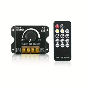 Knopf dimmer DC 12V 24V LED-Dimm schalter 30A Hochleistungs-HF-Funk fernbedienung Zweifarbiger Temperatur regler - Product Image 1