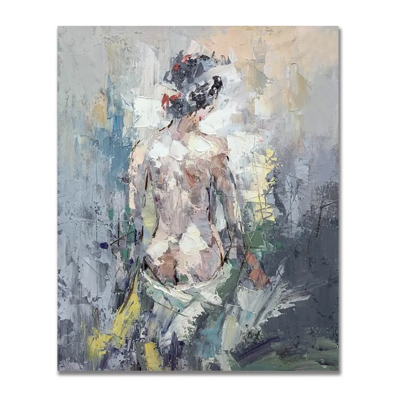 Pintura abstrata nude sexo artístico, pintura corporal feminina chinesa, arte para parede, decoração de casa, banheiro