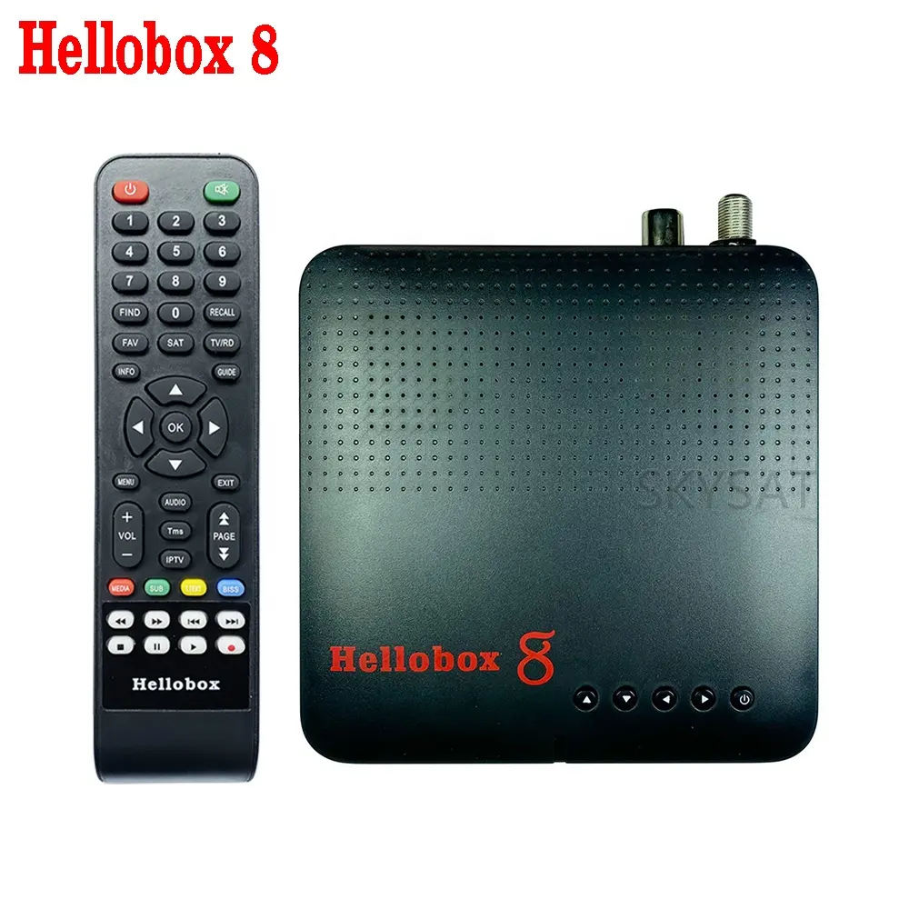 Auto biss Auto powervu Built-WiFiでYoutube CCCam Newcamd H.265 DVB-S2 SX2 T2 Satellite TV Receiver Hellobox 8