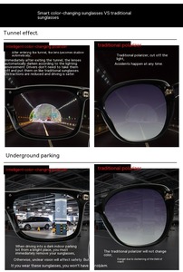 2025 Nueva Tecnología TR90 marco lente de vidrio templado 0,1 CAMBIO DE Color rápido gafas de sol fotocromáticas Chip de computadora gafas de sol - Product Image 6