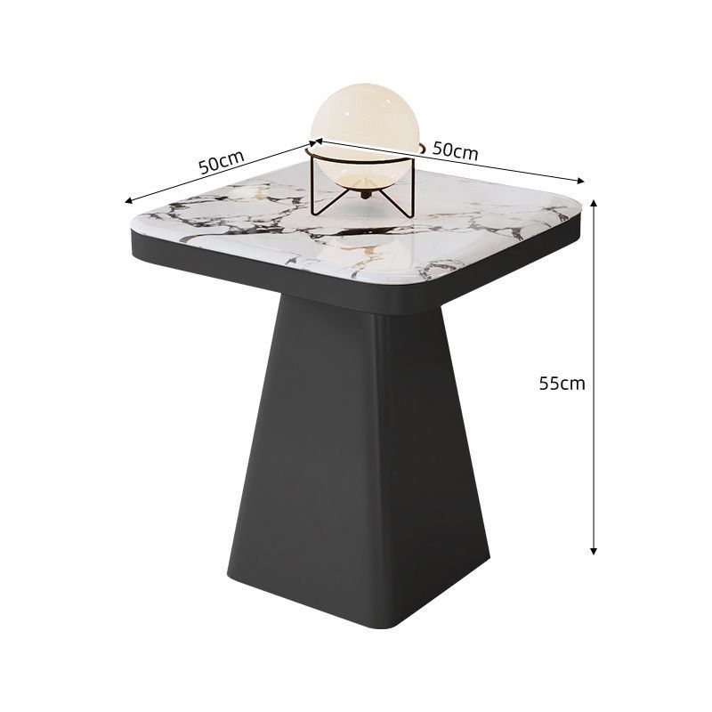Bulgari Black Microcrystalline Stone Side Table, Apricot and Black