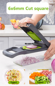 Hot Selling Multifunctional Vegetable <strong>Cutter</strong> Shredders Slicer With Basket Fruit Potato Chopper Carrot Grater Slicer for Kitchen