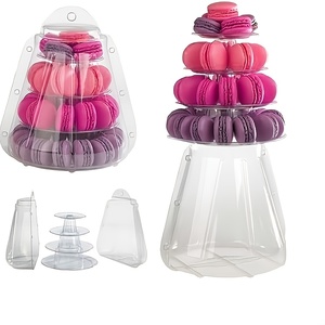 Nhựa vỉ 4 tầng lớp <span class=keywords><strong>Macaron</strong></span> tháp hiển thị đứng Rack chủ đối với Đảng sử dụng - Product Image 2
