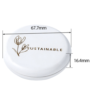 Eco Friendly Custom Round Magnetic Compostable Refillable Structure Bamboo Products Empty <strong>Make</strong> up Makeup <strong>Compact</strong> Packaging - Product Image 3