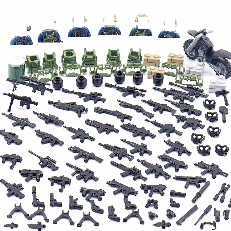 Мини-Игровой Набор WW2 военный солдатский Набор Фигурки с армейскими мужскими спецназами командное снаряжение оружие Автомобиль Мотоцикл строительный блок