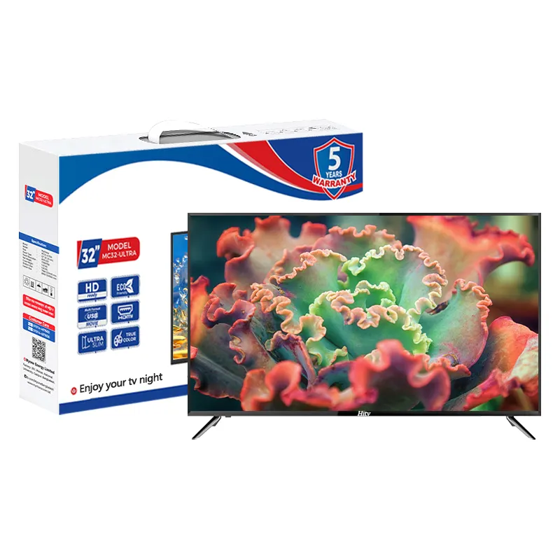 Kostenlose individuelle Verpackung 32 Zoll HD-LED-TV Fernsehgeräte 32 36 40 43 Zoll 4K-Smart-TV Großhandel