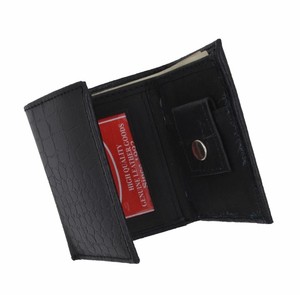 Mini carteira masculina de couro infantil estampa de avetruz tripla presente de Natal - Product Image 5