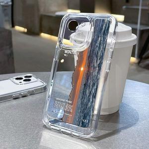 美しいシーサイドサンセット印刷耐衝撃スペースTPU携帯電話カバーケースIphone 8 X Xr Xs 11 12 13 14 15 17 16 17 Pro Max - Product Image 1