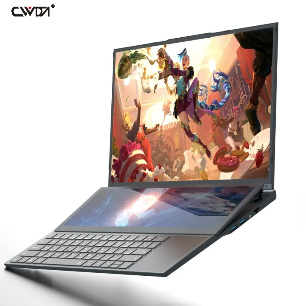 16 pollici IPS 14 ''Touch Screen Intel I7 Notebook Gamer Computer portatile Business doppio schermo
