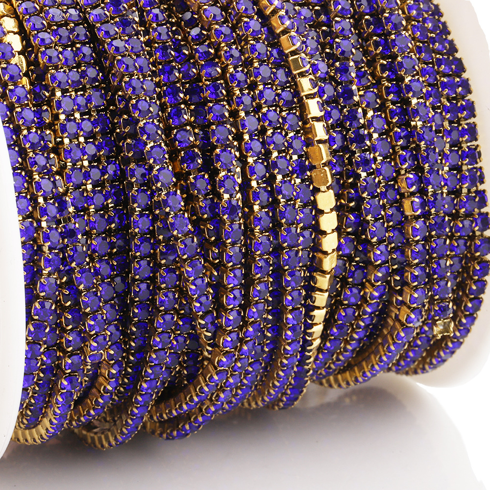 Base en or avec diamant bleu saphir