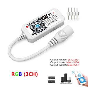 Wi-Fi Smart мини светодиодный контроллер одного цвета RGB RGBW с входным напряжением постоянного тока 5 В, 12 В, 24 В постоянного тока, 100W & удаленным АРР контролем голоса Музыка для умного дома освещения - Product Image 3