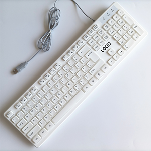 104 teclas versión estándar con cable Chocolate teclado de oficina de negocios al por mayor personalización varios idiomas teclados de juego - Product Image 5