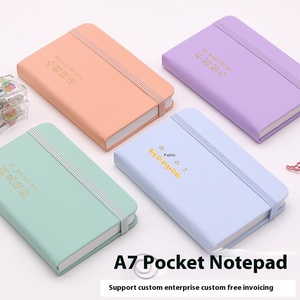 A7 Mini Portable <strong>Pocket</strong> <strong>Notebook</strong> A5 <strong>Size</strong> With Paper PU PP Cover Material Wholesale <strong>Memo</strong> Diary Word Book Hand Account <strong>Notebook</strong> - Product Image 2